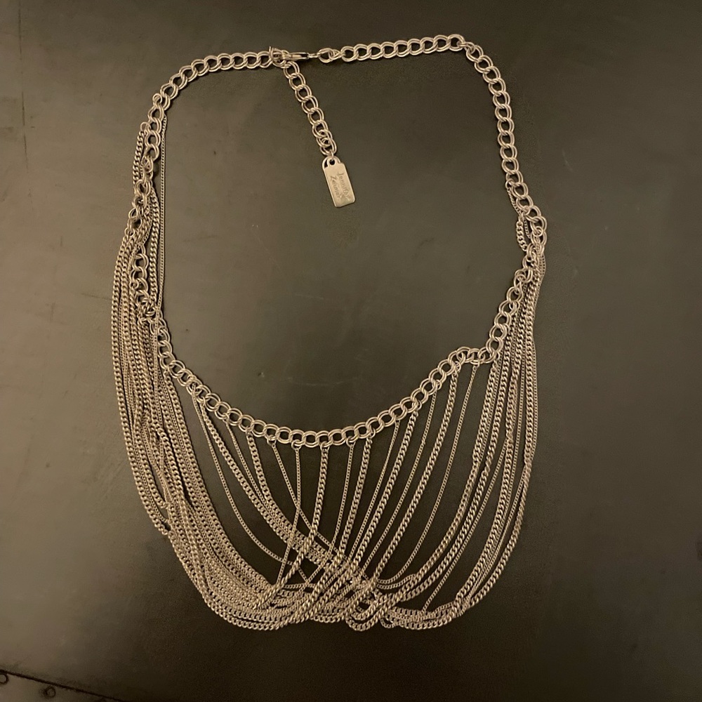 Jennifer Zeuner Silver String Necklace